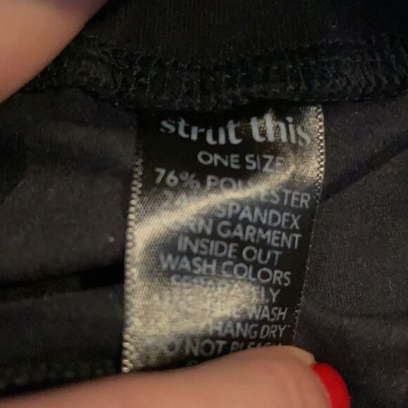 Strut This Black w Purple/Pink Side Stripe Legging - Picture 5 of 6